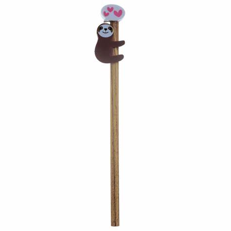 Sloth Pencil and Eraser - Hearts