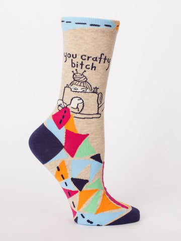 You Crafty Bitch W-Crew Socks